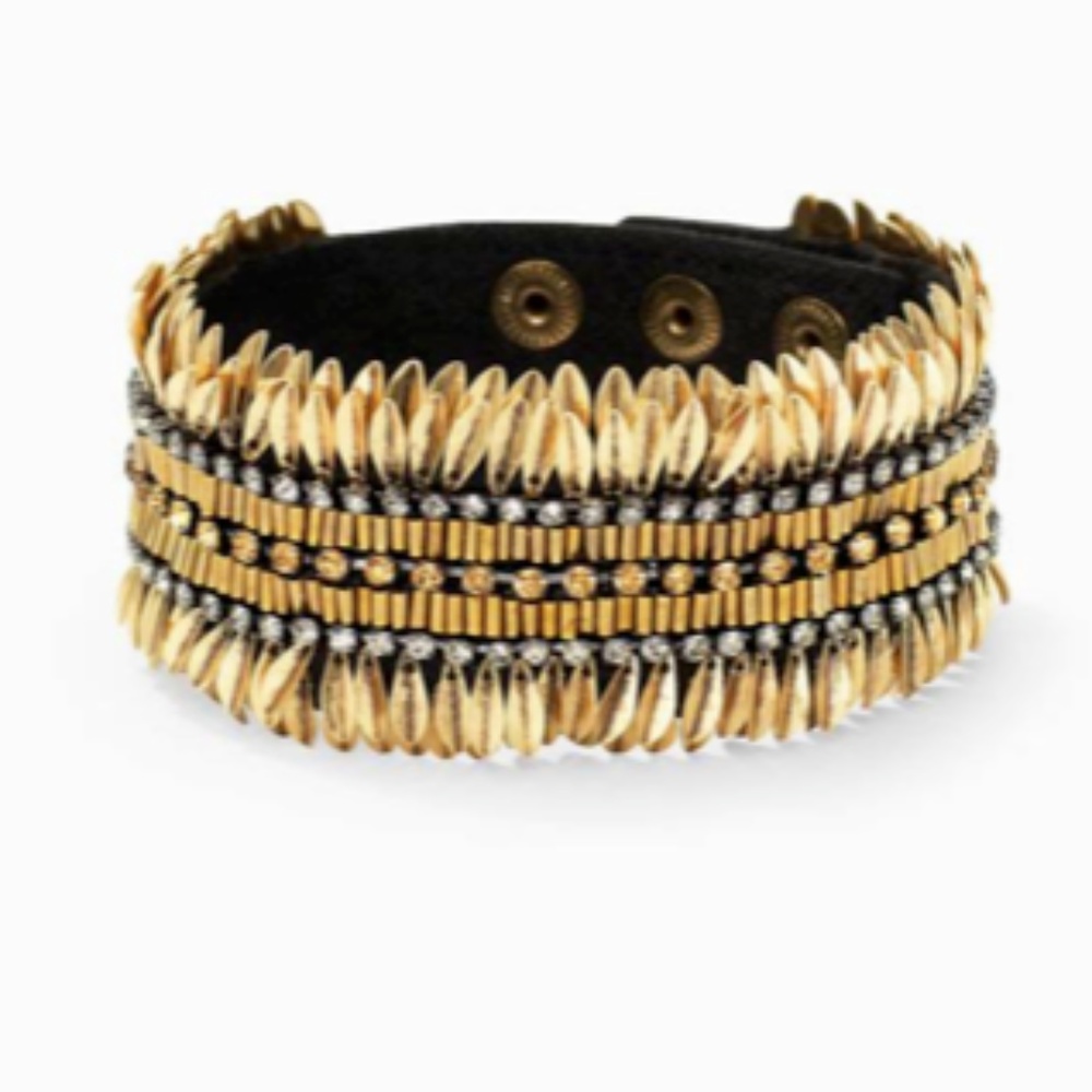 :: Stella & Dot Vintage Gold+Bronze Pegasus Cuff - Picture 6 of 8